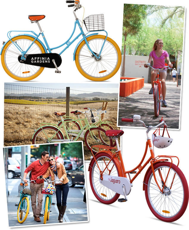 Montage of custom Republic bicycles for hotels